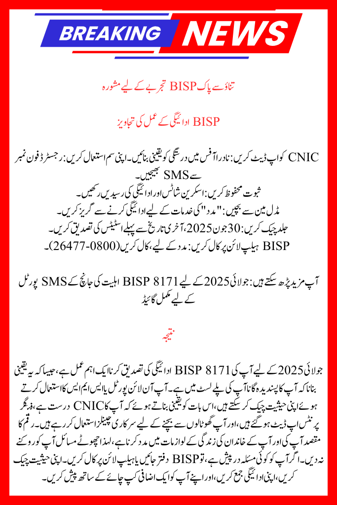 BISP 8171 Payment Verification: A Comprehensive Guide